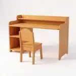 Escritorio Infantil Montessori Monchy, vista principal en fondo blanco para tienda online.