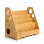 Librero Montessori 5 Pisos en Madera Monchy, vista principal en fondo blanco para tienda online.