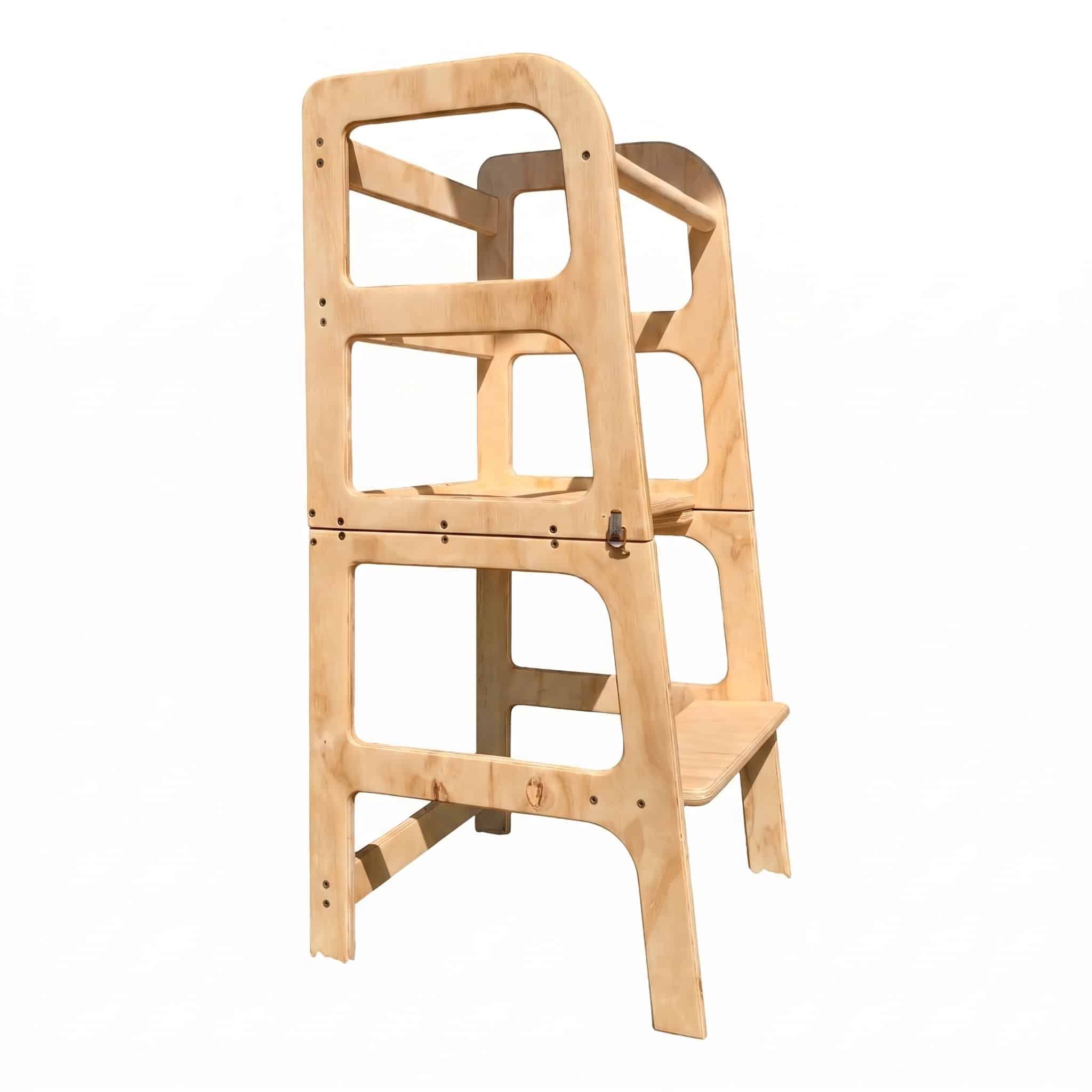 Torre de Aprendizaje Montessori 2 en 1 Monchy, vista principal en fondo blanco para tienda online.