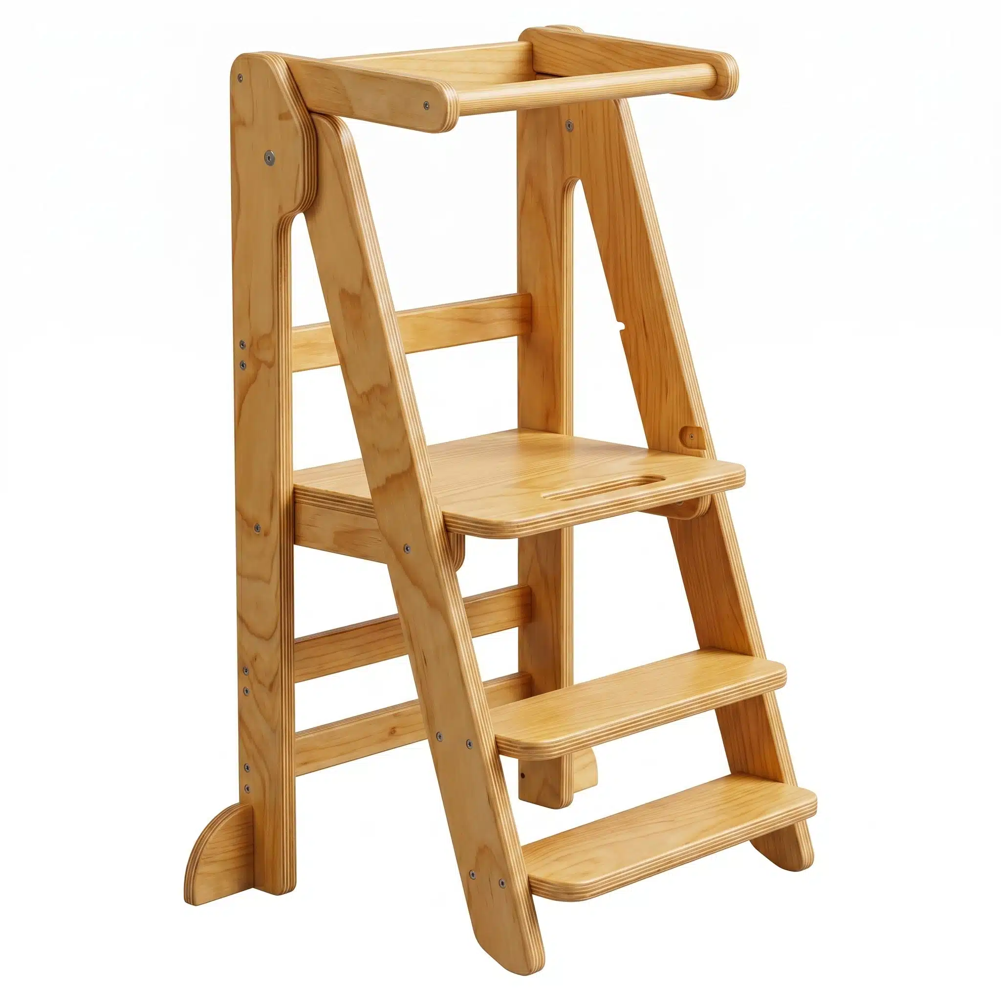 Torre de Aprendizaje Montessori Plegable y Evolutiva Monchy, vista principal en fondo blanco para tienda online.